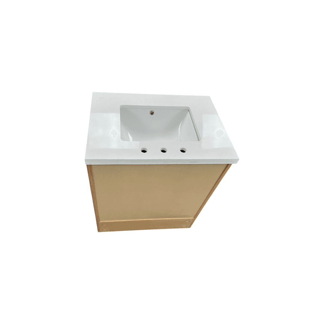 Hokku Designs Thornaby Solid Wood Single Bathroom Vanity with Quartz Top - Thumbnail 10