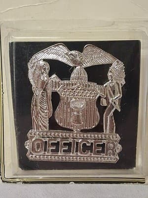 Cadet MFG. Officer Badge Pin. Silver Color - Thumbnail 2