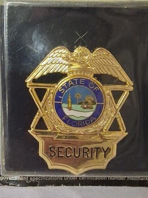 Vtg IRA Green Inc. Security Badge Pin State Of Florida - Thumbnail 2