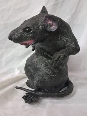 Vintage Large Rat Halloween Prop Decoration Latex Rubber 13" - SEE PHOTOS - Thumbnail 4