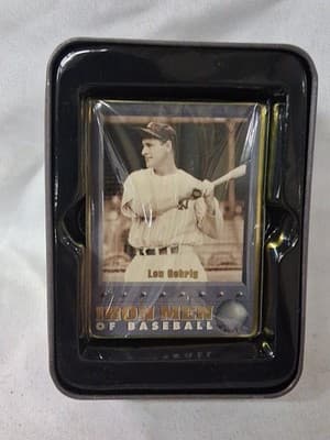 1996 Iron Men Of Baseball Lou Gehrig Cal Ripken Metallic Impressions 5 Card Set - Thumbnail 3