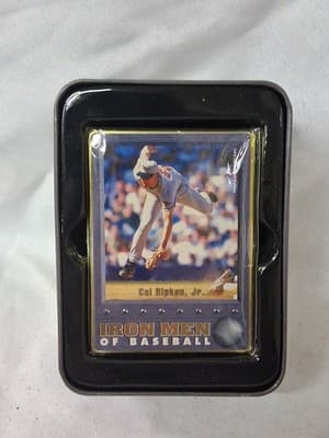 1996 Iron Men Of Baseball Lou Gehrig Cal Ripken Metallic Impressions 5 Card Set - Thumbnail 2