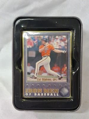 1996 Iron Men Of Baseball Lou Gehrig Cal Ripken Metallic Impressions 5 Card Set - Thumbnail 5