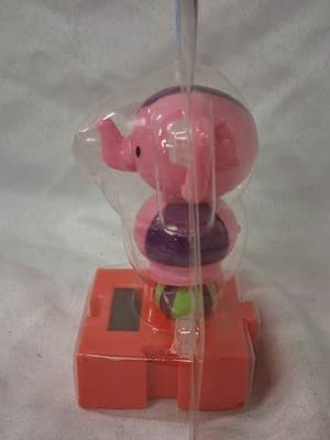 NEW Solar Powered Dancing Dancer Connectable Circus Pink Elephant Suncatcher! - Thumbnail 2