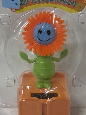 New Solar-Powered Connectables Dancing Flower Sunface Orange Flower - Thumbnail 2