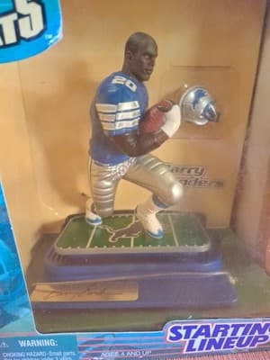 1998 Starting Lineup Gridiron Greats Barry Sanders Detroit Lions 7in Figure - Thumbnail 3