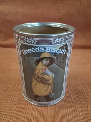 Uneeda Biscuit National Biscuit Company Coin Bank Piggy Can Retro Decoration - Thumbnail 3