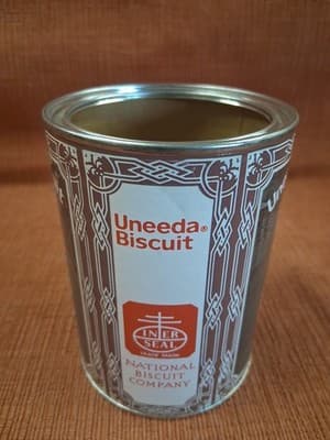 Uneeda Biscuit National Biscuit Company Coin Bank Piggy Can Retro Decoration - Thumbnail 2