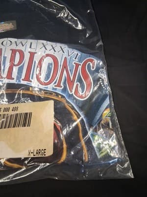2002 NFL Super Bowl XXXVI 36 New England Patriots T-Shirt Mens XL Black SEALED! - Thumbnail 3
