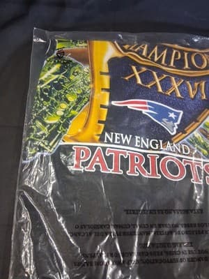 2002 NFL Super Bowl XXXVI 36 New England Patriots T-Shirt Mens XL Black SEALED! - Thumbnail 8