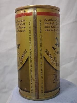 Vintage Andeker of America Beer Pull Tab Beer Can-Empty - Thumbnail 3