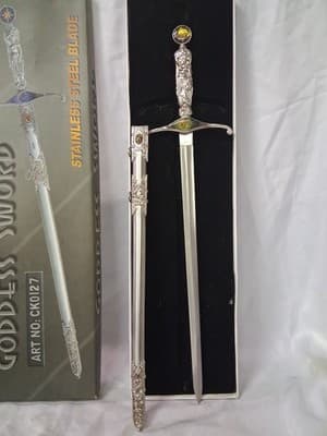 STAINLESS STEEL SWORD SHEATH GODDESS FANTASY WORLD cosplay decor costume knight - Thumbnail 9