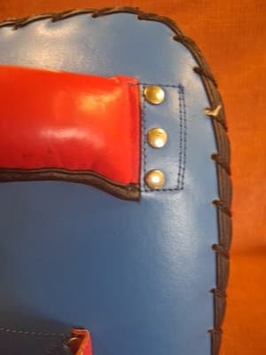 KMA - Thai Kicking Pad Set of 2 - Red & Blue - Martial Arts Practice Sparring - Thumbnail 9
