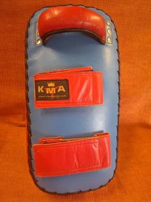 KMA - Thai Kicking Pad Set of 2 - Red & Blue - Martial Arts Practice Sparring - Thumbnail 11