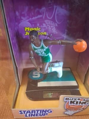 Hasbro Starting Lineup Backboard Kings Magic Johnson Basketball Action Figure - Thumbnail 2