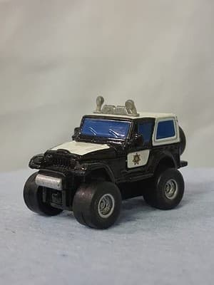 Rare- Micro Machines, Hasbro, Police Jeep Wrangler - Thumbnail 7