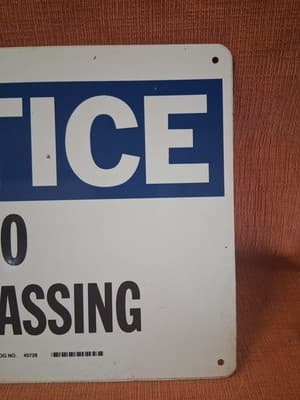 Notice No Trespassing BRADY 1#40728 Fiberglass, Rectangle, - Thumbnail 4