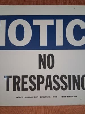 Notice No Trespassing BRADY 1#40728 Fiberglass, Rectangle, - Thumbnail 3