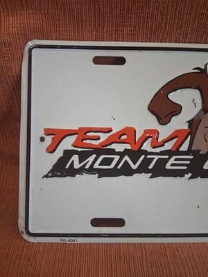 Vintage Team Monte Carlo Car Tag Plate. Used - Thumbnail 2