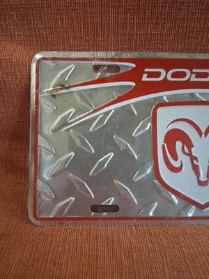 Dodge License Plate Embossed Metal New Old Stock Sealed - Thumbnail 2