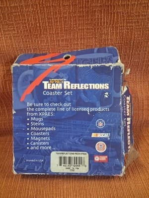 NASCAR Racing #12 Coaster Set 4-Pack XPRES Team Reflections 2001 NEW - Thumbnail 2