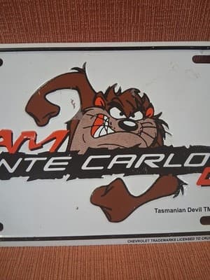 Vintage Team Monte Carlo Car Tag Plate. Used - Thumbnail 3