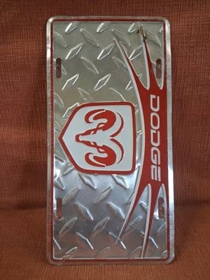 Dodge License Plate Embossed Metal New Old Stock Sealed - Thumbnail 6