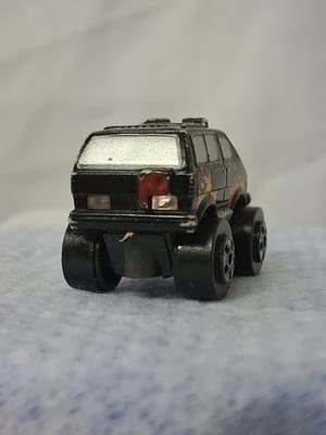 Vtg 1989 Road Champs Micro Machine Monster Wheels Custom Minivan Black W Flames - Thumbnail 5