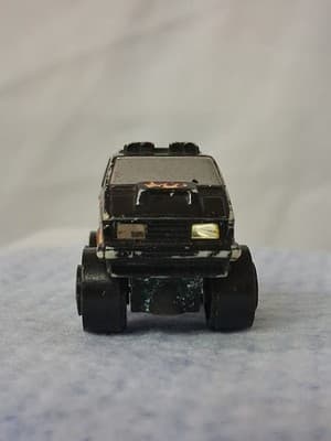 Vtg 1989 Road Champs Micro Machine Monster Wheels Custom Minivan Black W Flames - Thumbnail 3