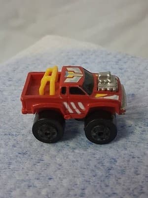 Vintage 1987 Micro Machines Road Champs 4x4 Red Truck w/ Yellow Roll Bar Offroad - Thumbnail 5