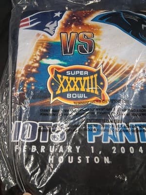 2004 Super Bowl XXXVIII Men's Shirt NFL Patriots Panthers Size 2XL - Thumbnail 2