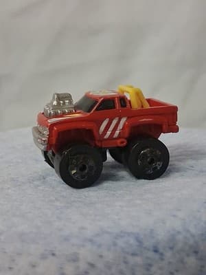 Vintage 1987 Micro Machines Road Champs 4x4 Red Truck w/ Yellow Roll Bar Offroad - Thumbnail 3
