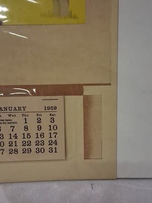 Elvgren Art Lithograph January 1959 & 1952 Pinup Girls Calendar - Thumbnail 5