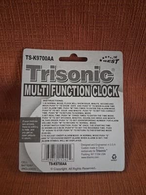 Trisonic Retro Multi Function Clock Sealed Blue - Thumbnail 2