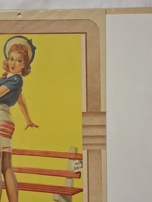 Elvgren Art Lithograph January 1959 & 1952 Pinup Girls Calendar - Thumbnail 6