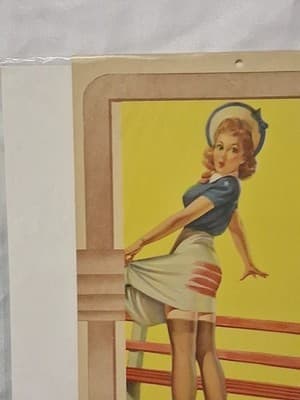 Elvgren Art Lithograph January 1959 & 1952 Pinup Girls Calendar - Thumbnail 7