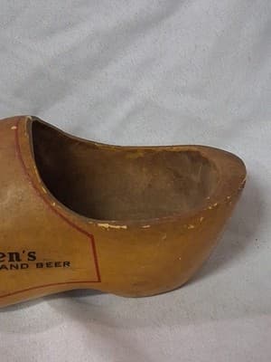 VINTAGE BAR IMPORTED HEINEKEN HOLLAND BEER WOOD WOODEN SHOE - Thumbnail 7
