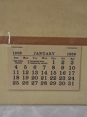 Elvgren Art Lithograph January 1959 & 1952 Pinup Girls Calendar - Thumbnail 3