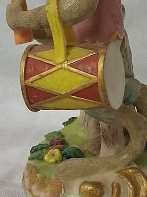 Vintage Resin Marching Band Monkey Playing Drum Figurine - Thumbnail 6