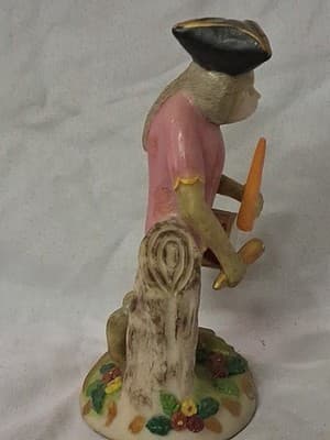Vintage Resin Marching Band Monkey Playing Drum Figurine - Thumbnail 11