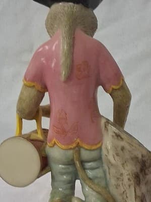 Vintage Resin Marching Band Monkey Playing Drum Figurine - Thumbnail 8