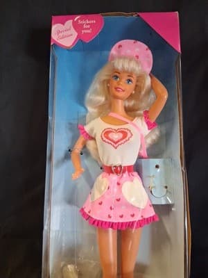 1996 Valentine Fun Barbie Vintage Pink Box Mattel Special Edition 16311 - Thumbnail 2