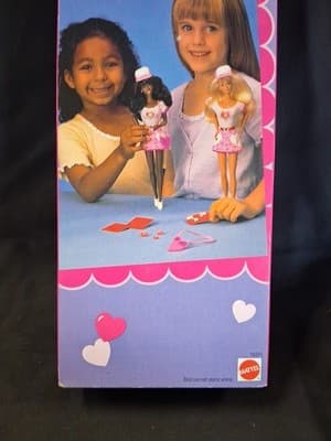 1996 Valentine Fun Barbie Vintage Pink Box Mattel Special Edition 16311 - Thumbnail 7