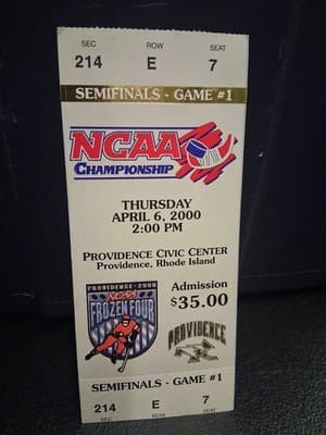 2000 Frozen Four NCAA Hockey Semi-Finals North Dakota vs. Maine Unused Ticket - Thumbnail 2