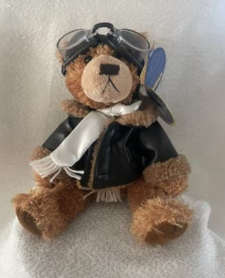 BRASS BUTTON BEARS RALPH THE AVIATOR PLUSH NEW WITH TAGS