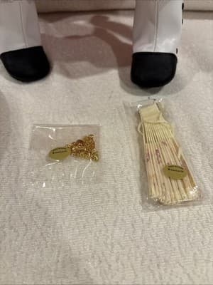 American Girl Of Year Marie Grace Doll Meet Outfit Accessories Necklace Hat Fan - Thumbnail 4
