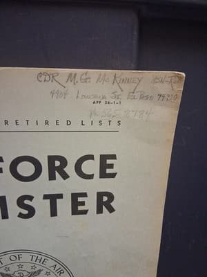Vtg AIR FORCE REGISTER DEPARTMENT OF THE AIR FORCE 1 January 1968 USAF Vol II - Thumbnail 3