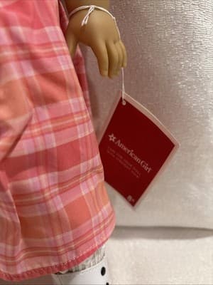 American Girl Of Year Marie Grace Doll Meet Outfit Accessories Necklace Hat Fan - Thumbnail 3