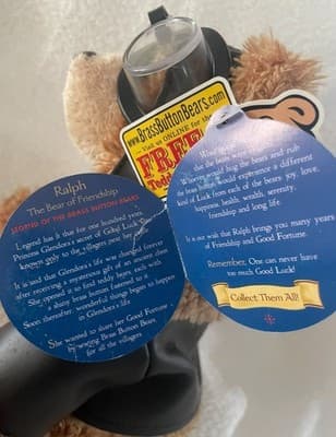 BRASS BUTTON BEARS RALPH THE AVIATOR PLUSH NEW WITH TAGS - Thumbnail 3