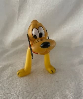 Walt Disney Pluto Poseable Vinyl Plastic Action Figure Toy Dog VTG 1970's - Thumbnail 2
